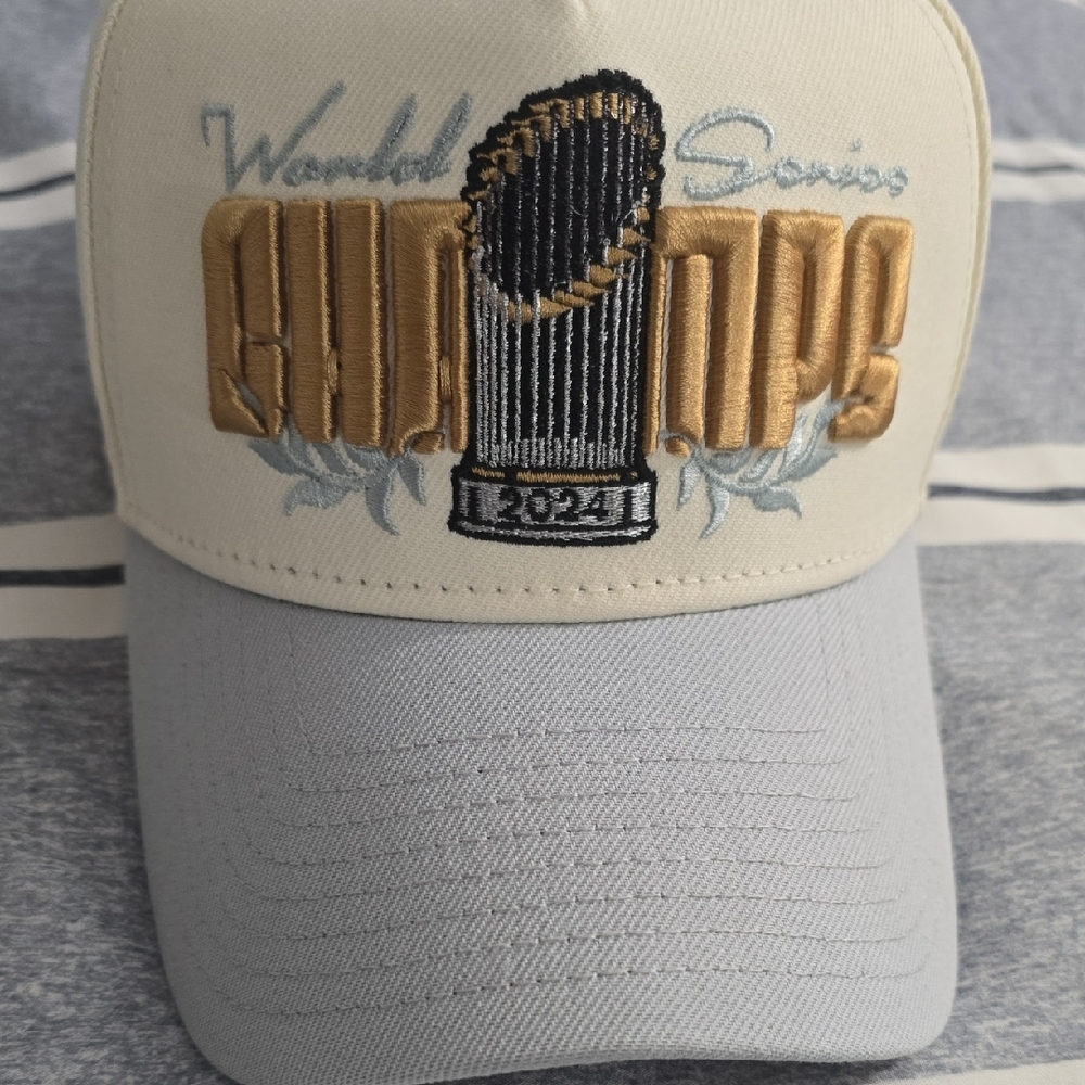 World Series Champions Beige and Gray Cap